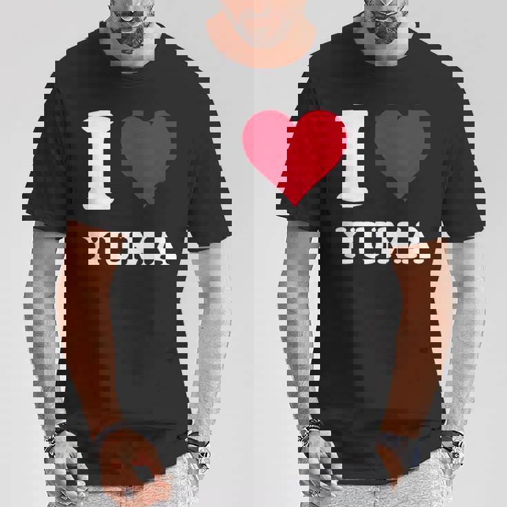 Red Heart I Love Yuma Tシャツ 面白い贈り物