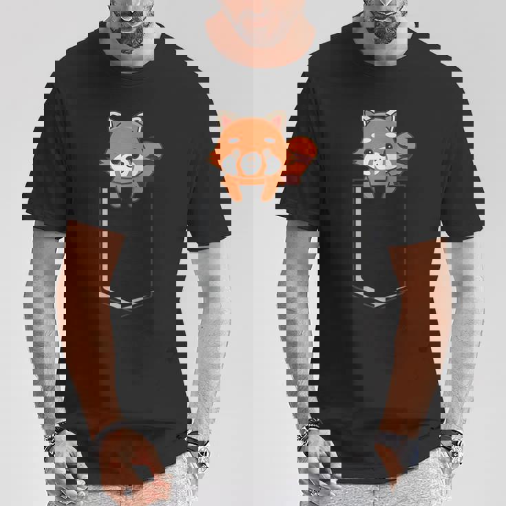 Red Panda In A Bag Cute Love レッドパンダバッグ Tシャツ 面白い贈り物