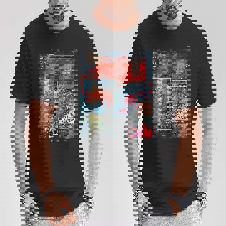 Redpider Lily の 曼珠沙華 で 日本のヴィンテージ の 美的スタイルのコラージュ Tシャツ 面白い贈り物