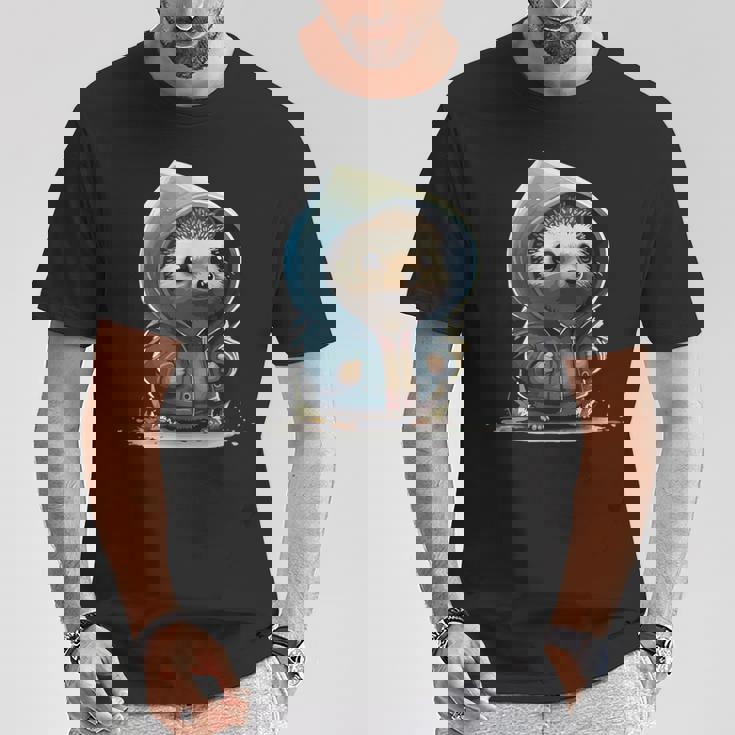 Retro Hedgehog レトロハリネズミ Tシャツ 面白い贈り物