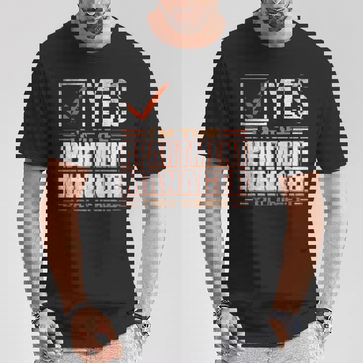 Retro Profession I'm The Apartment Manager Tシャツ 面白い贈り物