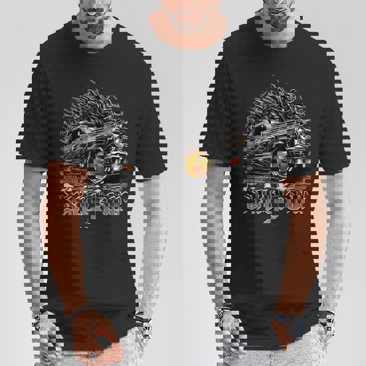 Riding In My 64 クラシック ローライダー シャツ チカーノ アート ローライダー Tシャツ 面白い贈り物