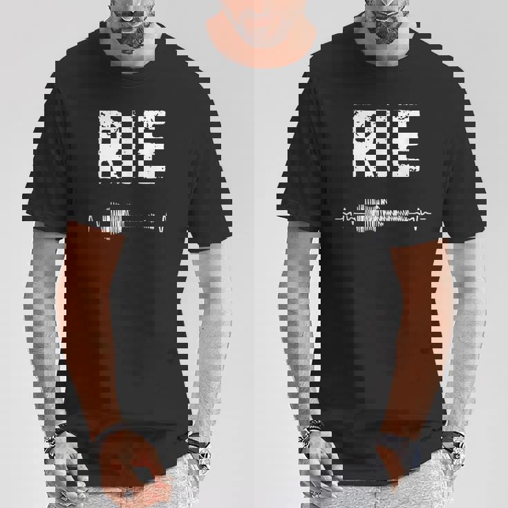 Rie ギター ハートビート 音楽 ギタリスト レトロ ヴィンテージ Tシャツ 面白い贈り物