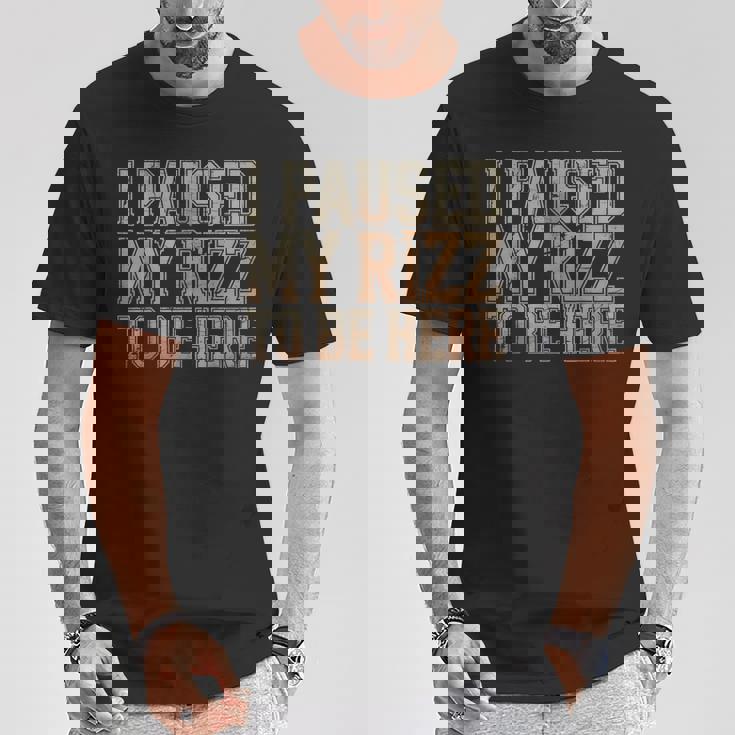 Rizz Paused 面白い ビデオゲーマー ギフト アンティーク調デザイン Tシャツ 面白い贈り物