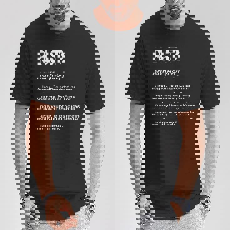 Rusty ネームシャツ Tシャツ 面白い贈り物