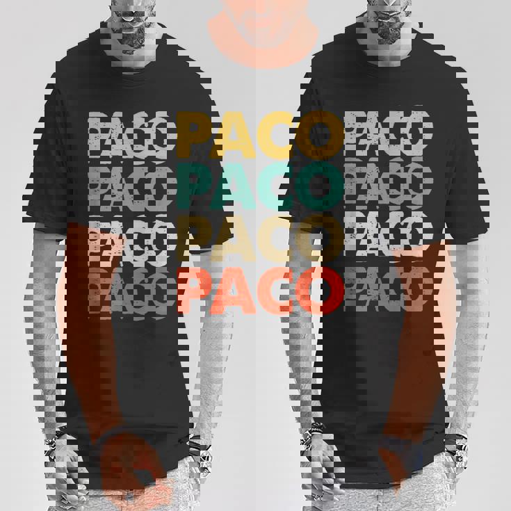 S Y Regalos Para Paco Personalizada Paco Niños Hombre Manga De Doble Puntada Regular Fit Clásico Cuello Crew Camiseta unisex Regalos divertidos