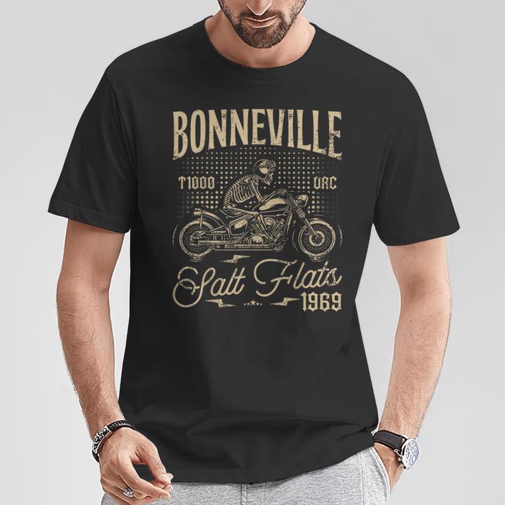 Salinas De Bonneville Motociclismo Carreras Moterointage Camiseta unisex Regalos divertidos