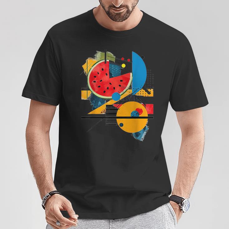 Sandía Geométrica Arte Diseño Gráfico Arte Arte Camiseta unisex Regalos divertidos