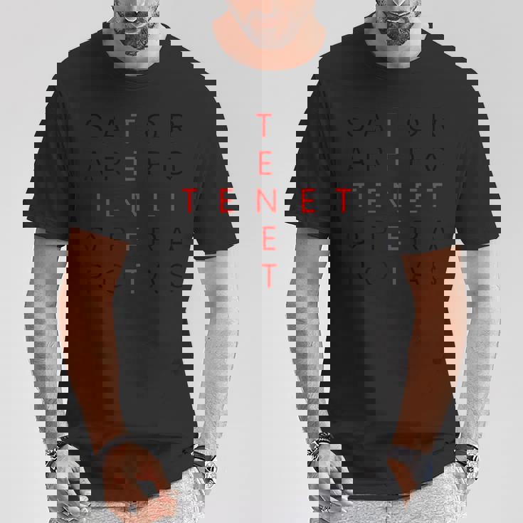 Sator 引用句 Iator Tenet Arepo 正方形ギフトアイデア Tシャツ 面白い贈り物