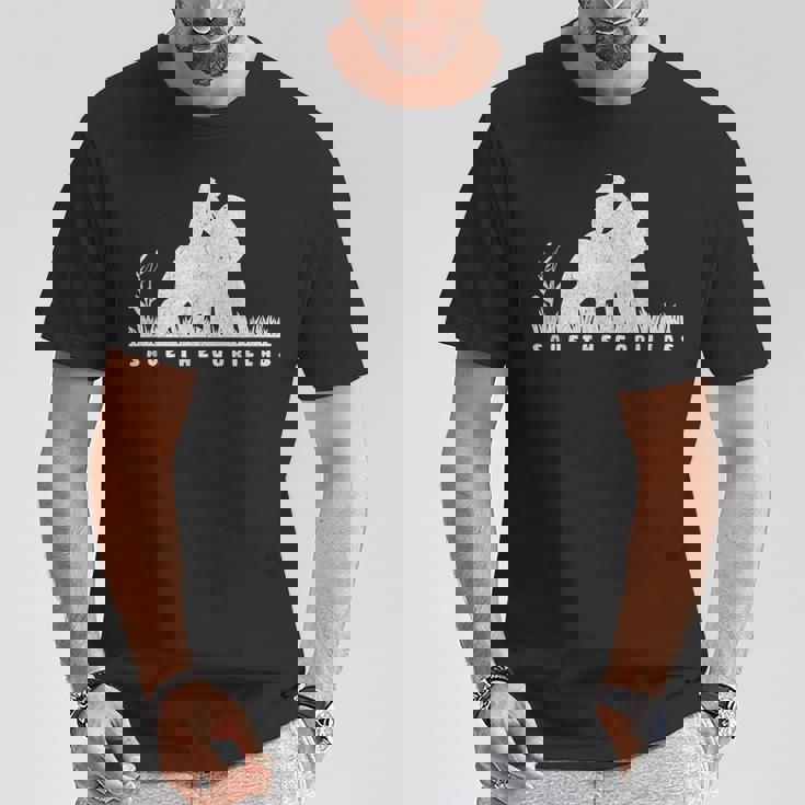 Save The Gorillas ママ&ベイビーゴリラ Tシャツ 面白い贈り物