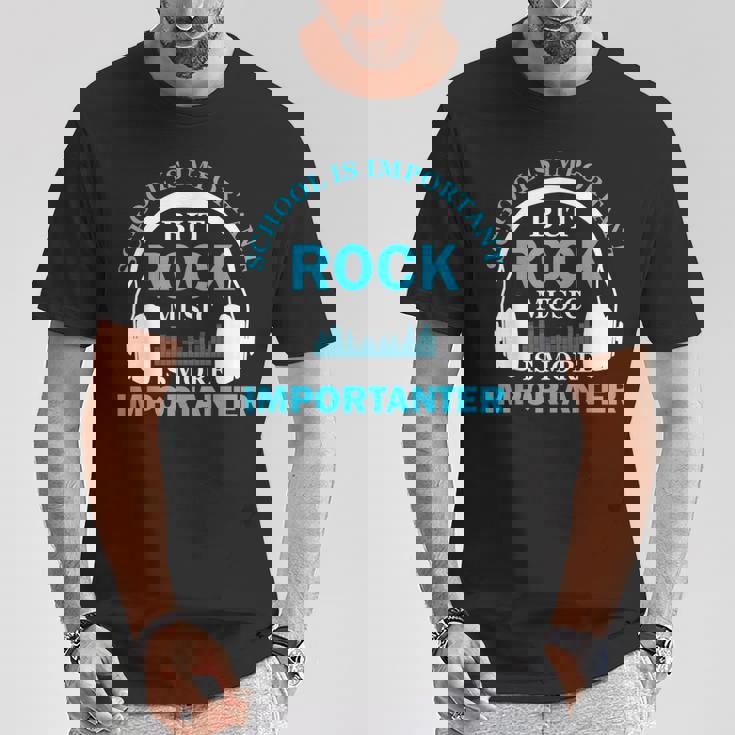 School Is Important But Rock Music Is More Importanter Tシャツ 面白い贈り物