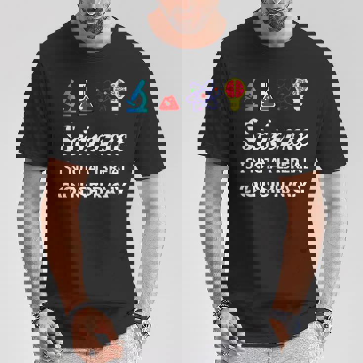 Science Is Not A Liberal Conspiracy リベラルシャツ Tシャツ 面白い贈り物