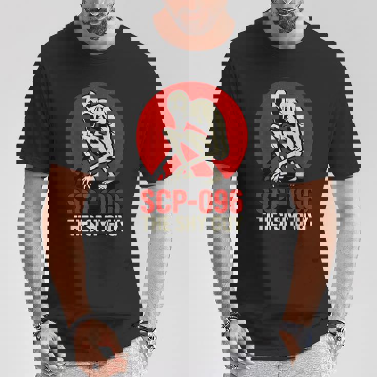 Scp-096 「シャイガイ」ホラーアートデザイン Tシャツ 面白い贈り物