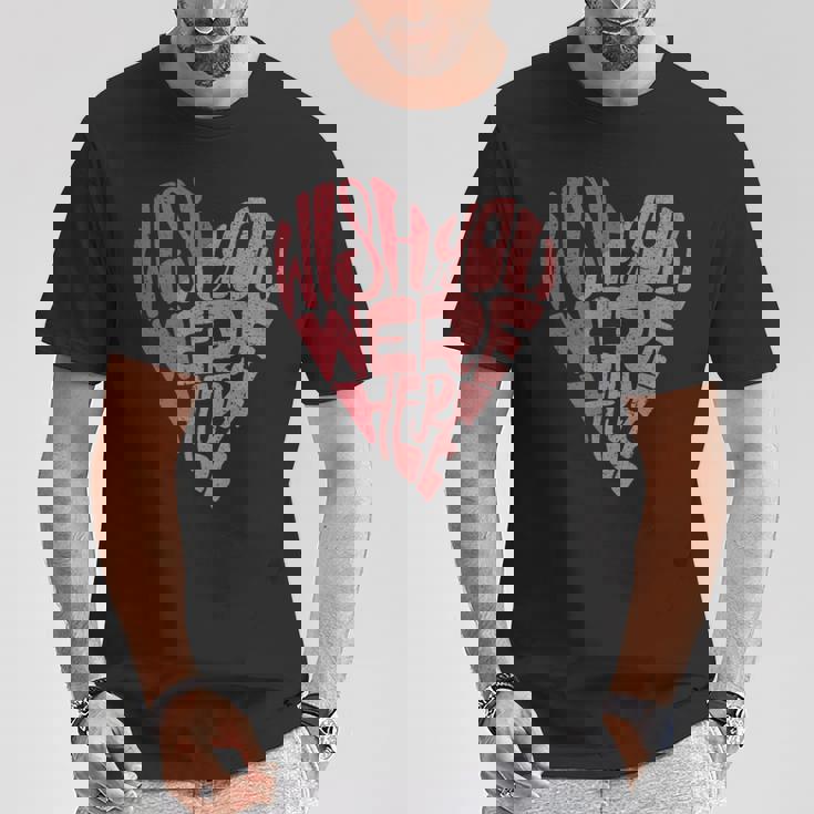 Seventies Heart Wish You Were Here Missing You Tシャツ 面白い贈り物