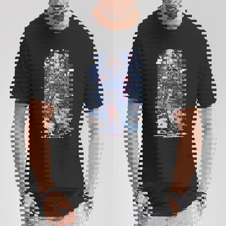 Shark Waifu 東京アニメ ワイフガール かわいい カワイイ 漫画 レトロ Tシャツ 面白い贈り物