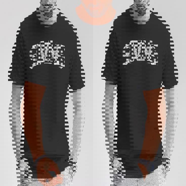 Simms Oklahoma Ok ビンテージ アスレチック スポーツデザイン Tシャツ 面白い贈り物