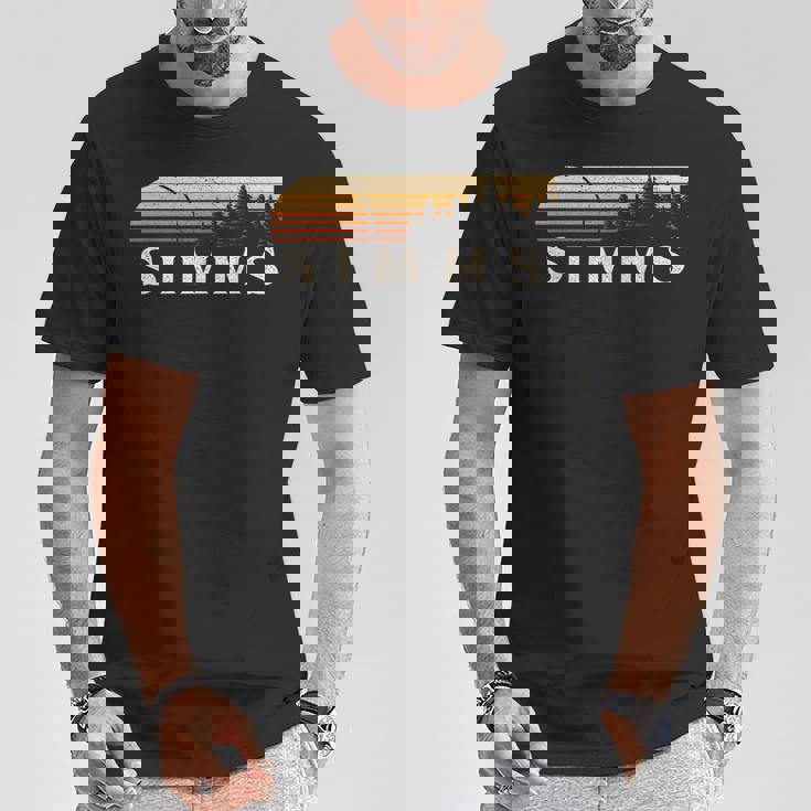 Simms Tx ビンテージ エバーグリーン サンセット 80年代 レトロ Tシャツ 面白い贈り物