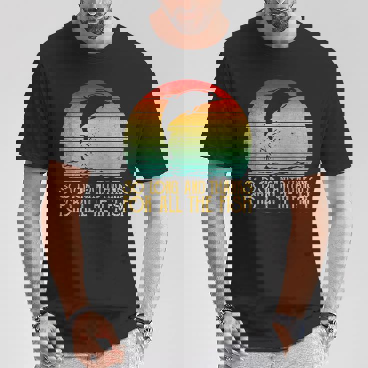 So Long And Thanks For All The Fish ビンテージtシャツ Tシャツ 面白い贈り物