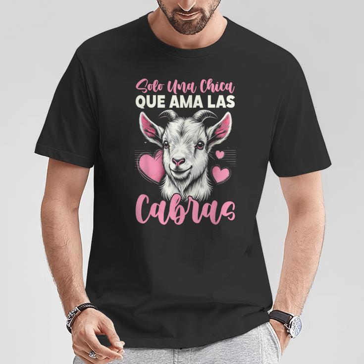 Solo Una Chica Que Ama Las Cabras Amante De Cabras Camiseta unisex Regalos divertidos