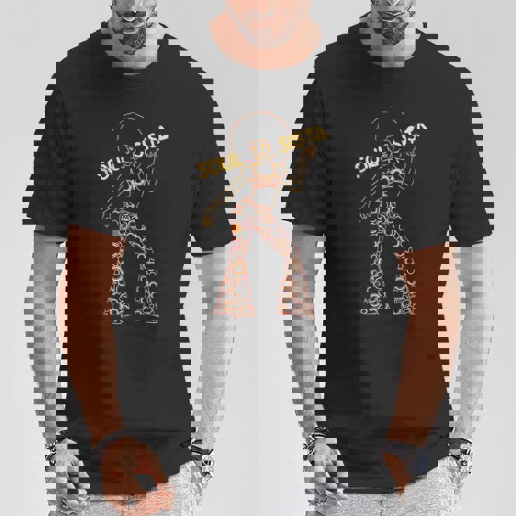 Soulista 70年代 ソウルミュージック レトロ ディスコ ブラック ファンク アフロガール Tシャツ 面白い贈り物