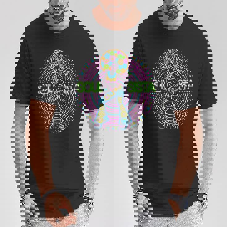 Soulista アフロ 70年代 ソウルミュージック レトロ ディスコ ブラック ファンク ラバーズ Tシャツ 面白い贈り物