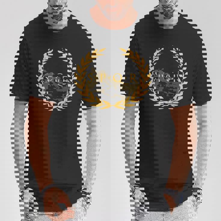 Spqr -Enatus Populus Que Romanus ローマ帝国 Tシャツ 面白い贈り物