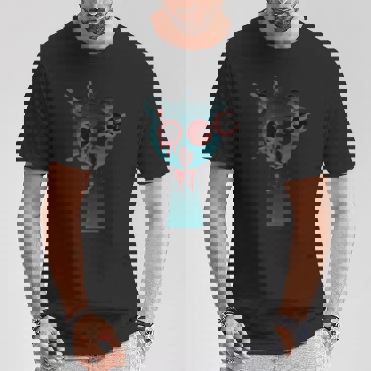 Sprunkiの怖いスカイブルー Tシャツ 面白い贈り物