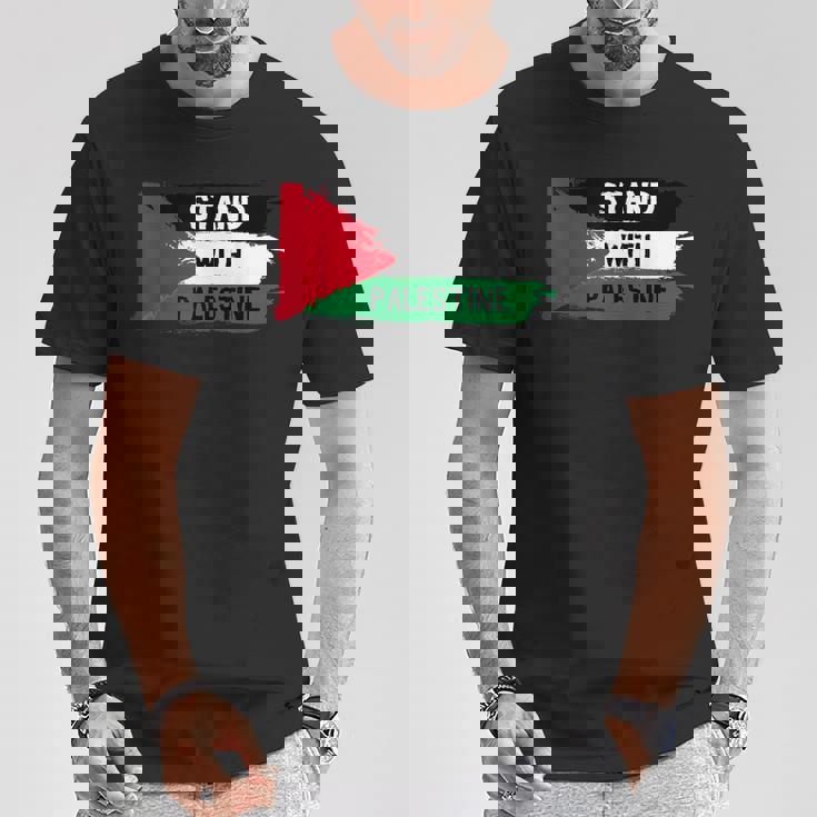 Stand With Palestineupporters Free Gaza エルサレムモスク Tシャツ 面白い贈り物