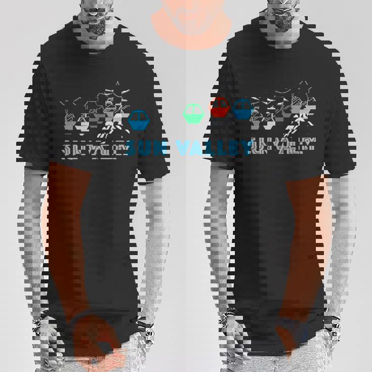 Sunalley スキーマウンテンゴンドラ サンバレー アイダホ Tシャツ 面白い贈り物