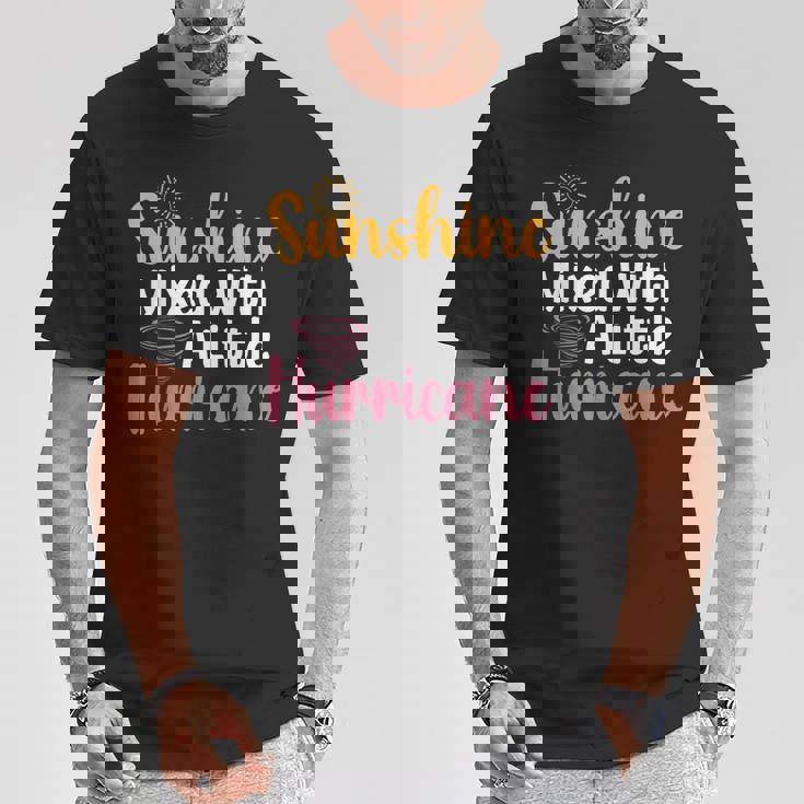 Sunshine Mix With A Little Hurricane 面白い皮肉な引用 Tシャツ 面白い贈り物
