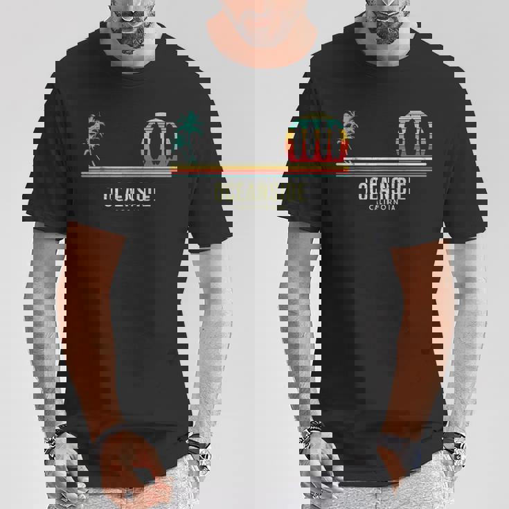 Surfista Californiaurf Oceanside ヴィンテージサーフボード Tシャツ 面白い贈り物