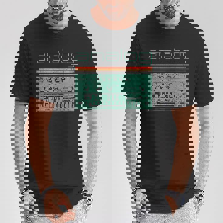 Synthesizer アナログシンセテクノ酸djプロデューサー ビンテージ Tシャツ 面白い贈り物
