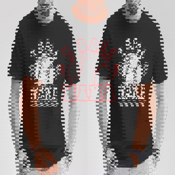 T-Ball ママ 試合の日 野球 ママ ソフトボール 選手 スポーツ Tシャツ 面白い贈り物