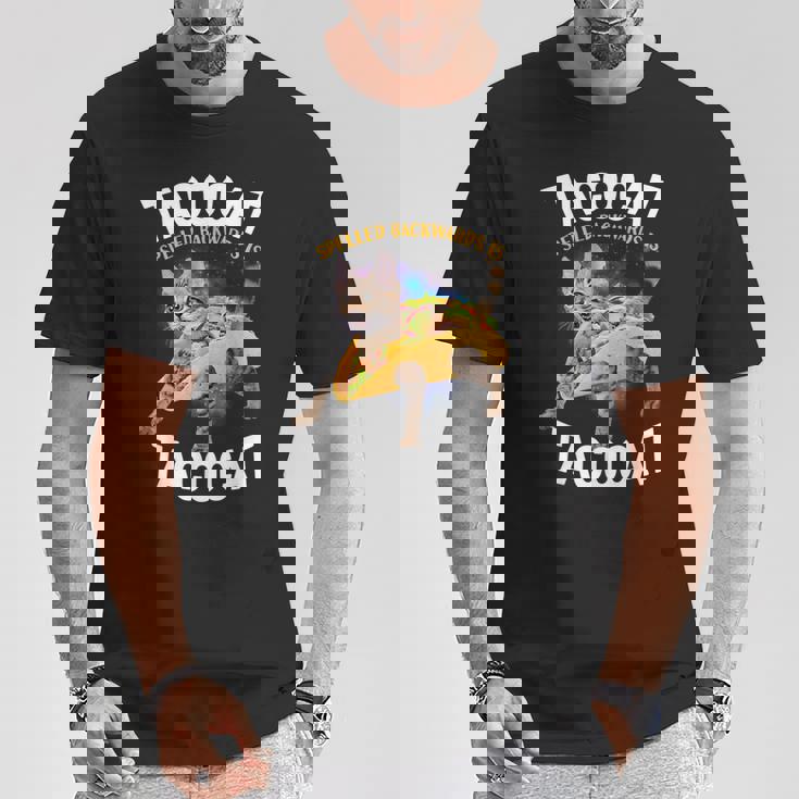 Tacocatpeled Backward シャツ シンコ・デ・マヨ 猫 タコス好き Tシャツ 面白い贈り物