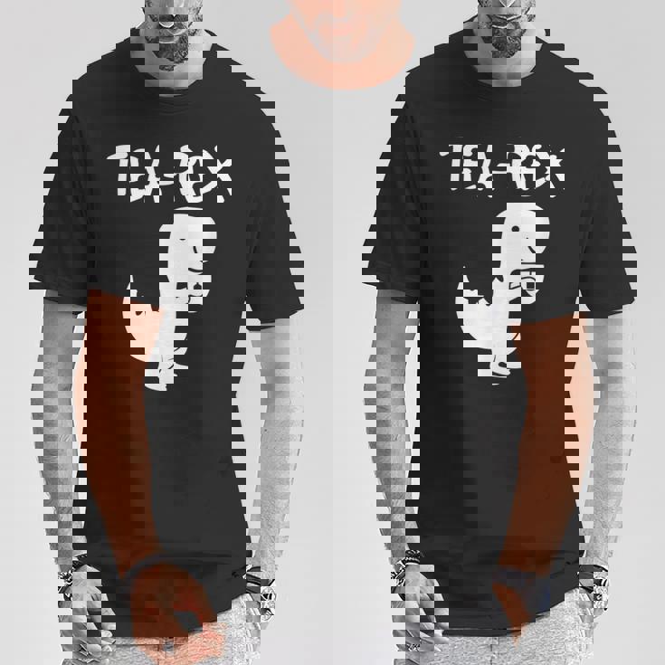 Tea-Rex Dino レジャー ファン クール Tシャツ 面白い贈り物