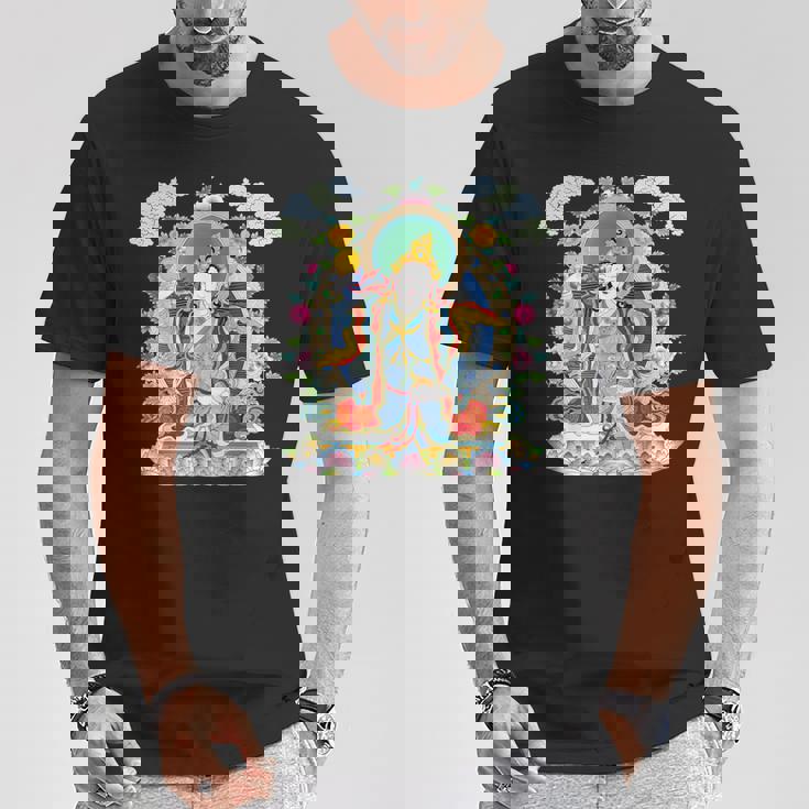 Thangka ブッダ ヨガ 曼荼羅 瞑想 仏教 ナマステ Tシャツ 面白い贈り物