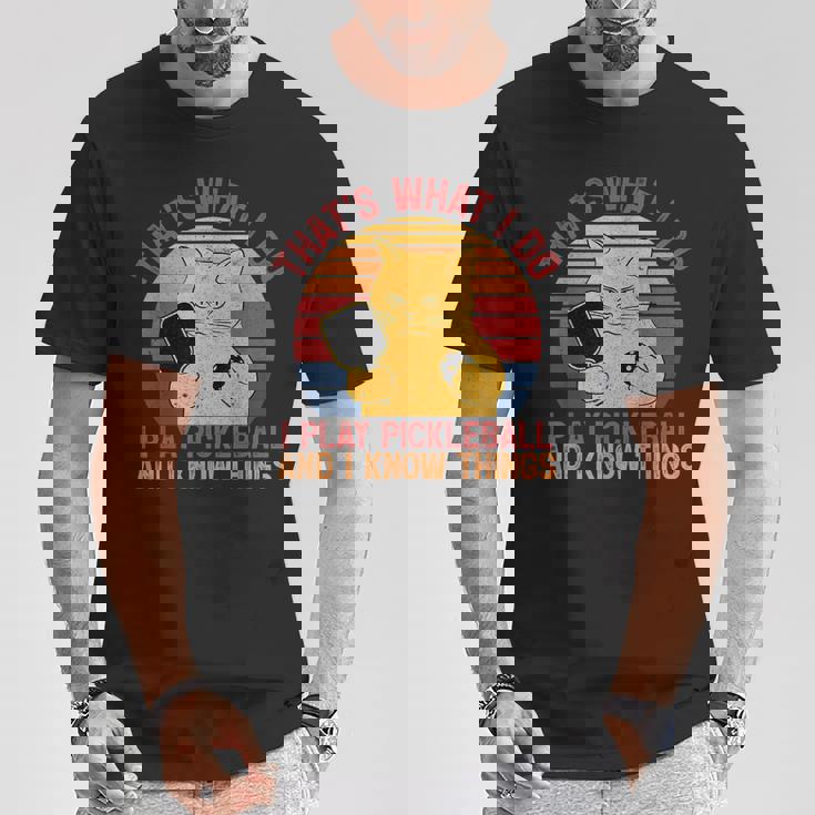 That's What I Do Cat Lovers パドルボールプレーヤー ピックルボール Tシャツ 面白い贈り物