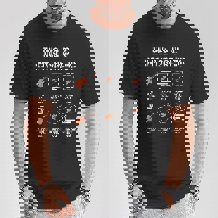 Things I Do In Mypare Time ヴァイオリン Tシャツ 面白い贈り物