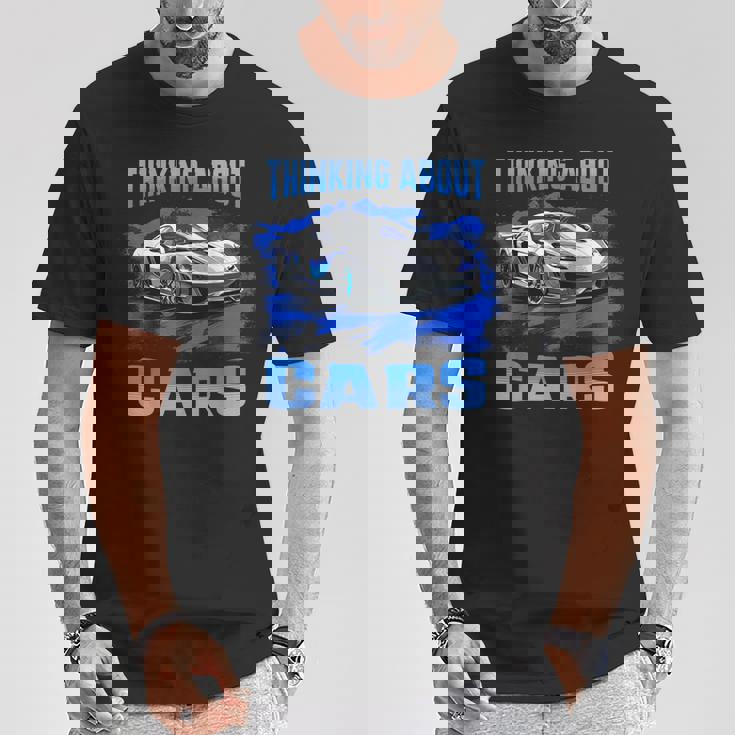 Thinking About Cars スー スポーツカー エキゾチック コンセプト ボーイズ Tシャツ 面白い贈り物