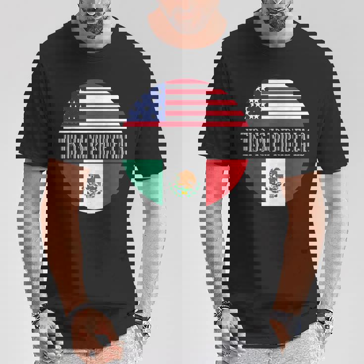 This Is My Pride フラッグ メキシカン アメリカン チカーノ チカーナ メンズ Tシャツ 面白い贈り物