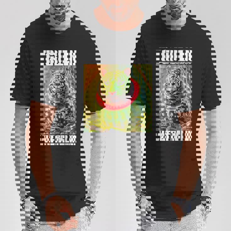 Tigrullini Watermellini イタリアンブレインロットミーム Tシャツ 面白い贈り物