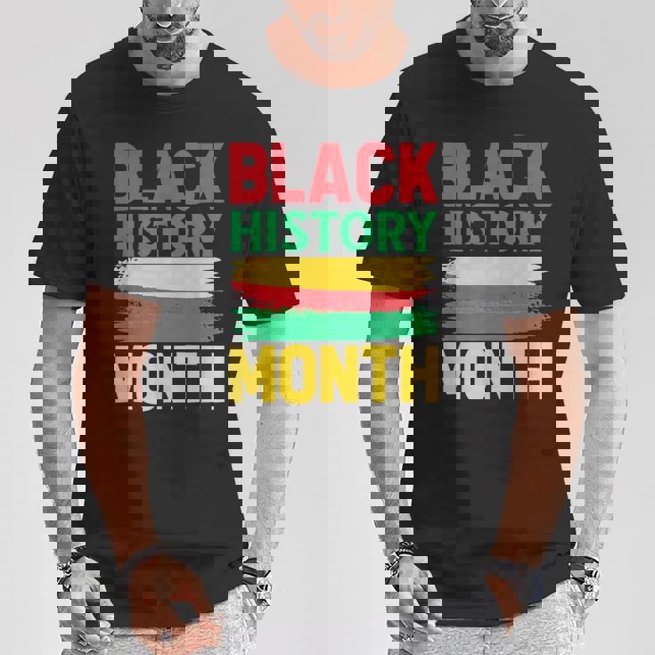 History Month ペイントブラシ ジューンティーンス ブラックヒストリー Tシャツ 面白い贈り物