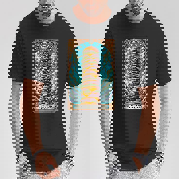 The Tower タロットカード バーガータワー ハンバーガー チーズバーガー Tシャツ 面白い贈り物