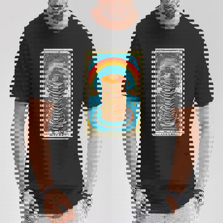 The Tower タロットカード パンケーキタワー 朝食愛好家 Tシャツ 面白い贈り物