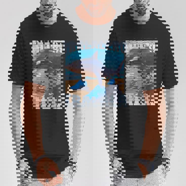 Tralalero Tralalahark Meme イタリアンブレインロットtシャツ Tシャツ 面白い贈り物