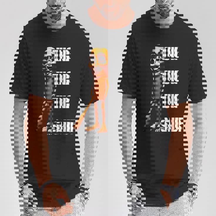 Tung Tung Tungahur イタリアンブレインレッドミーム Tシャツ 面白い贈り物