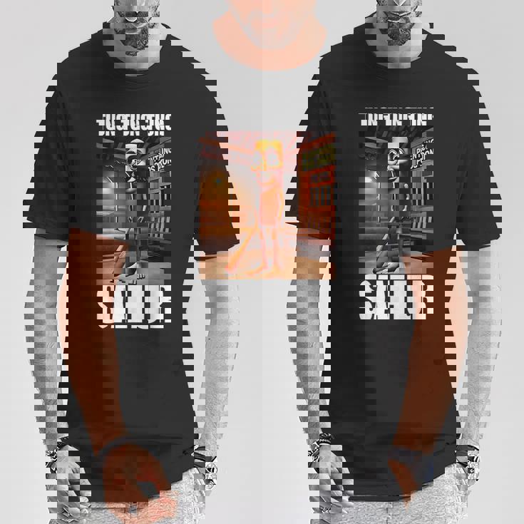 Tung Tung Tungahur-イタリアのブレインロットミーム Tシャツ 面白い贈り物