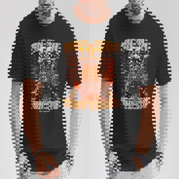 Tung Tungahur 面白い イタリアン ブレイン ミーム トゥン トゥン サフール Tシャツ 面白い贈り物