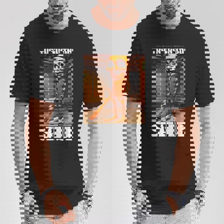 Tungahur イタリアンブレイン レッド ミーム Tシャツ 面白い贈り物