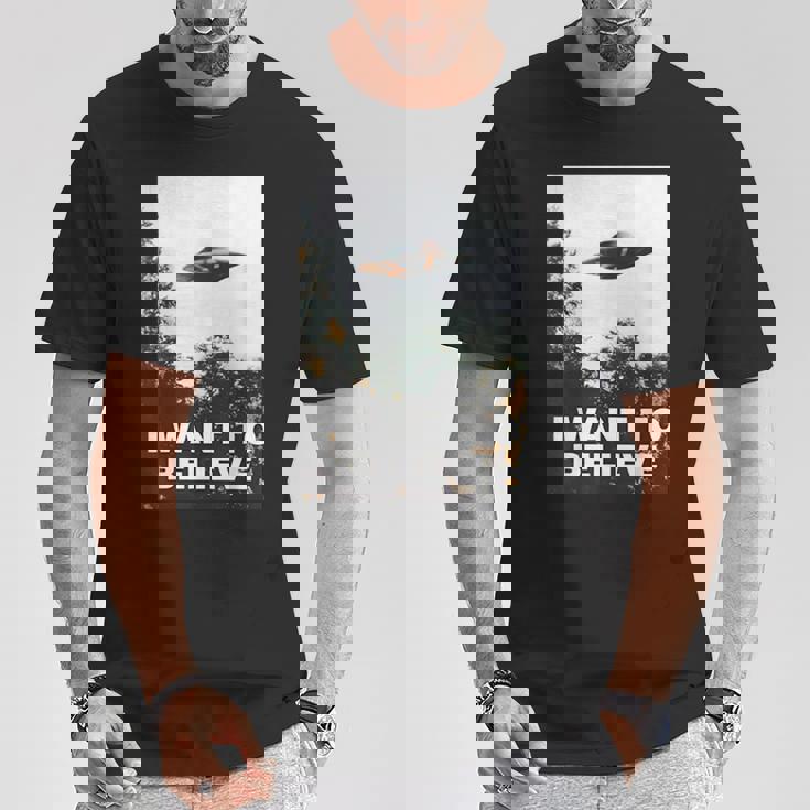 Ufoシャツ I Want To Believe Alien Ufotシャツ Tシャツ 面白い贈り物